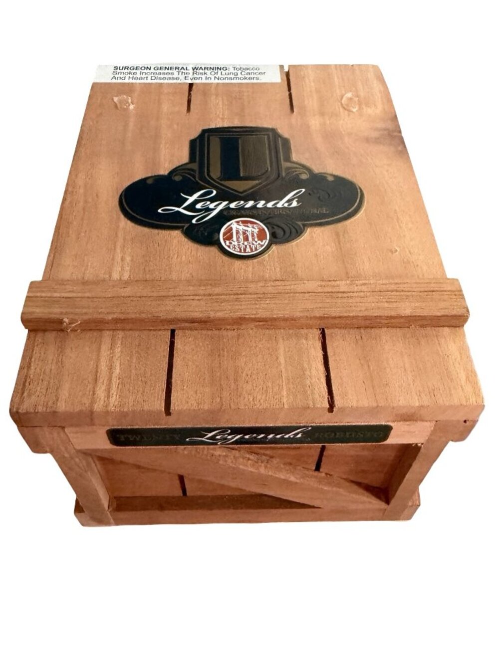 Drew Estate Legends Robusto Wooden Cigar Box Crate Style Storage Box Nicaragua 2